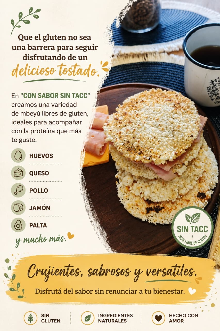 Mbeju disco de queso parmesano